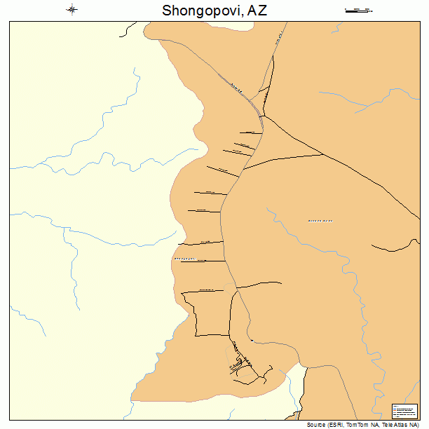Shongopovi, AZ street map