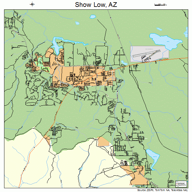 Show Low, AZ street map