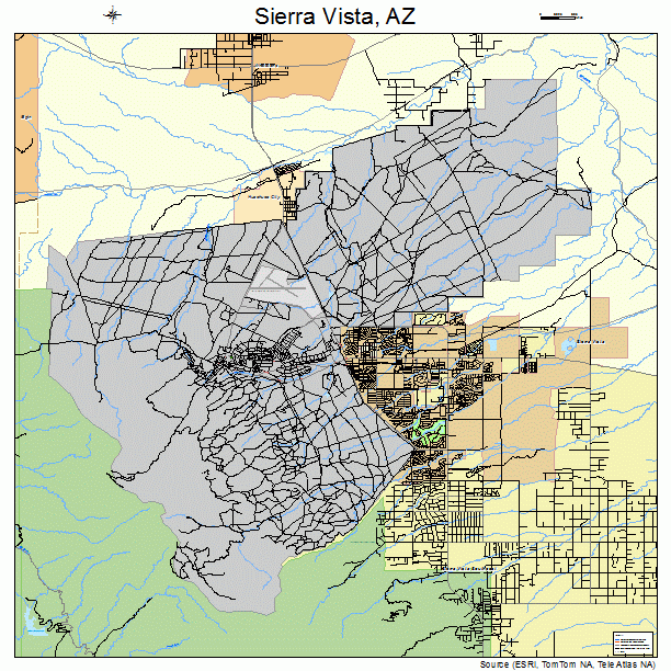 Sierra Vista Arizona Street Map 0466820