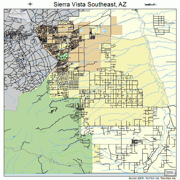 Sierra Vista Southeast, AZ street map