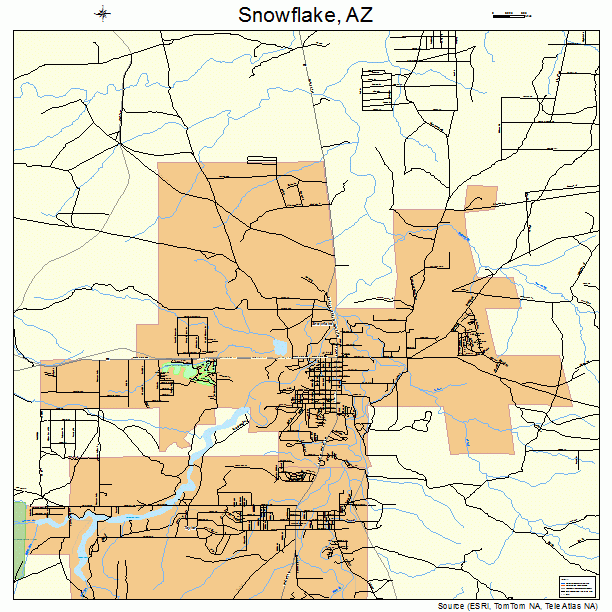 Snowflake, AZ street map