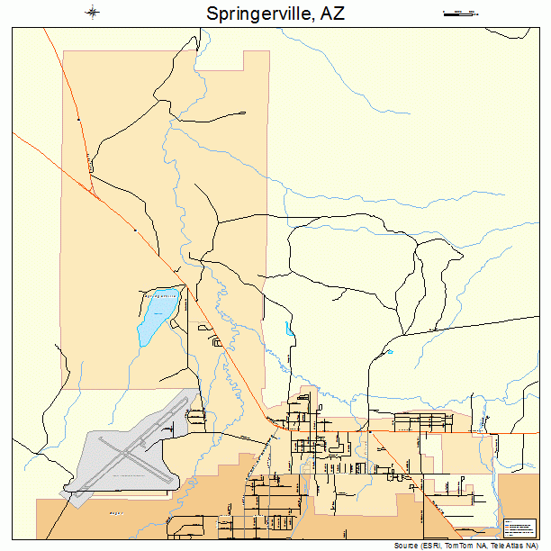 Springerville, AZ street map