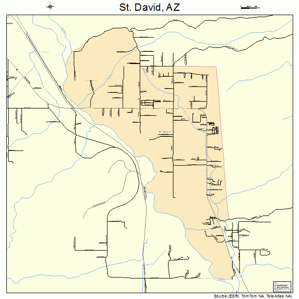 St. David, AZ street map