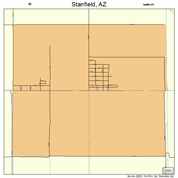Stanfield, AZ street map