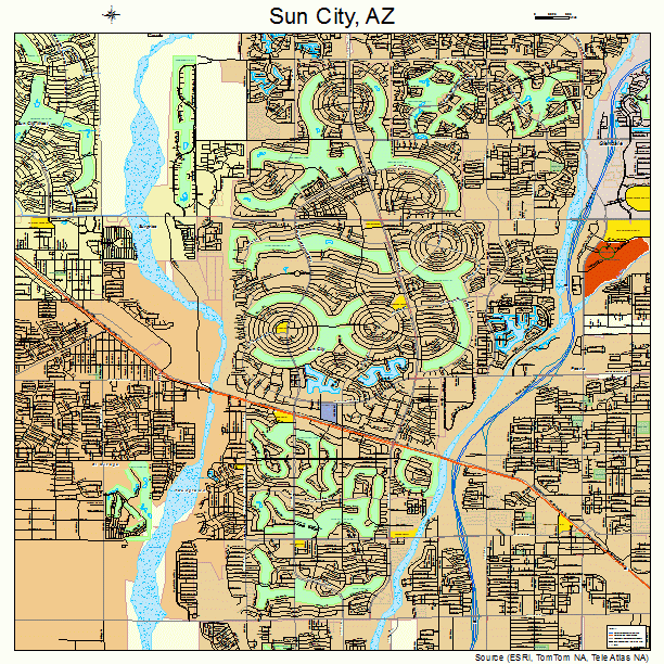 Sun City, AZ street map