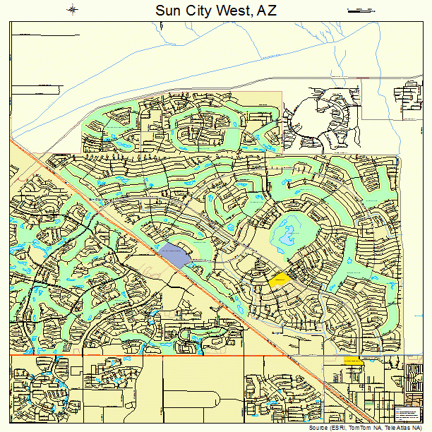 Sun City West, AZ street map