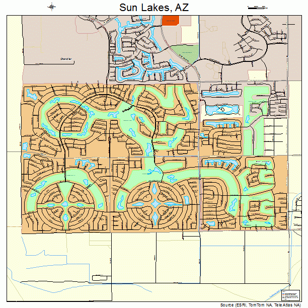 Sun Lakes, AZ street map