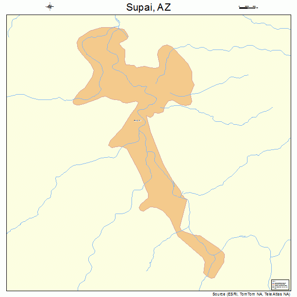 Supai, AZ street map