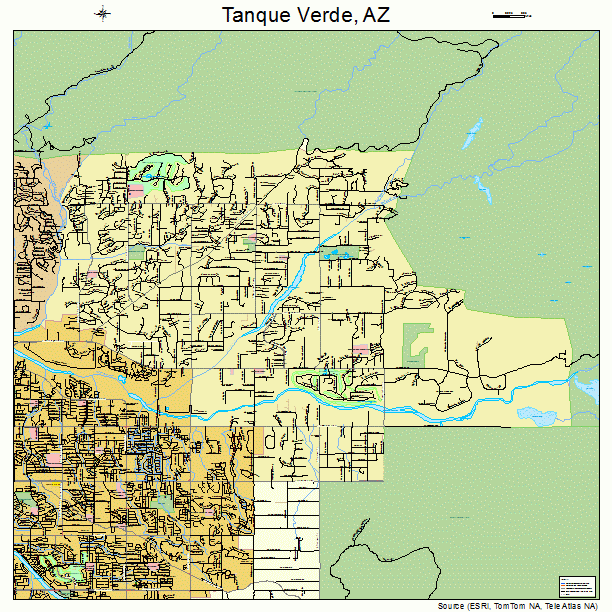 Tanque Verde, AZ street map