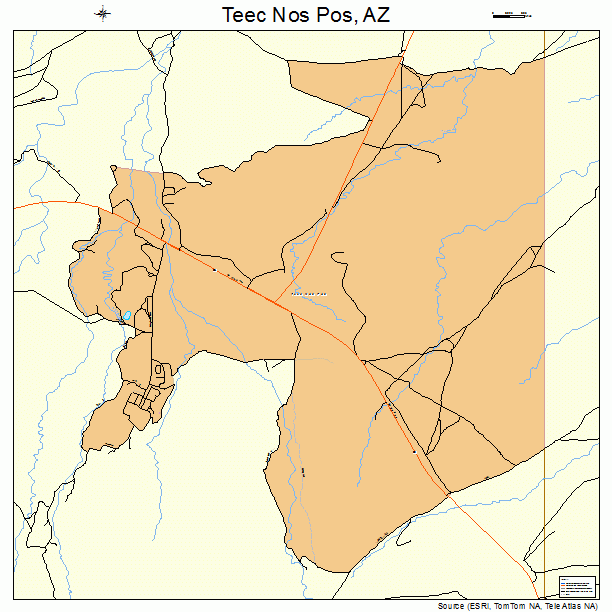 Teec Nos Pos, AZ street map