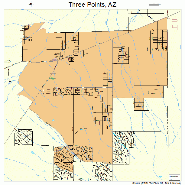 Three Points, AZ street map