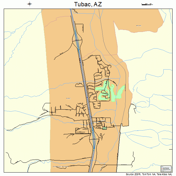 Tubac, AZ street map
