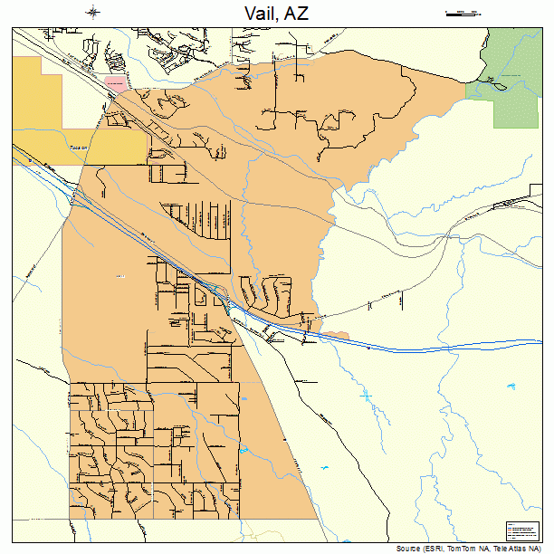 Vail, AZ street map