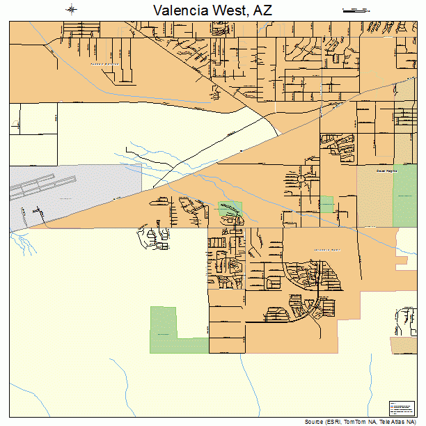 Valencia West, AZ street map