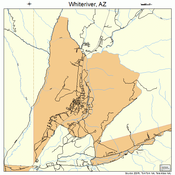Whiteriver, AZ street map