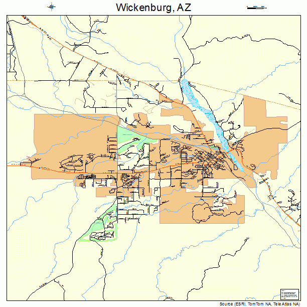 Wickenburg, AZ street map