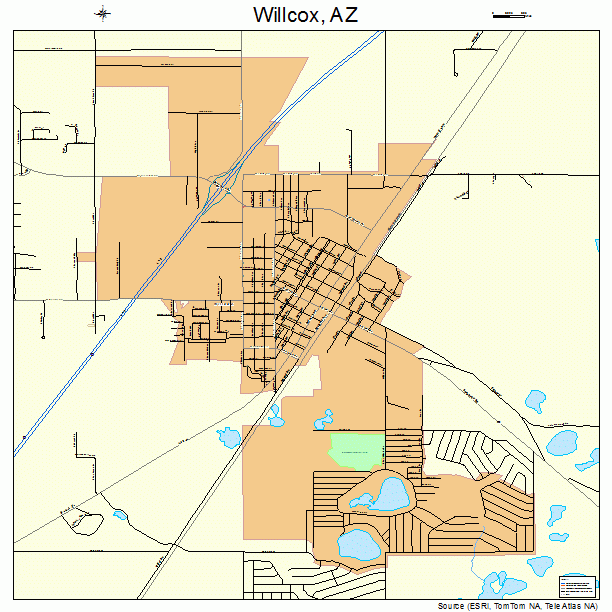 Willcox, AZ street map