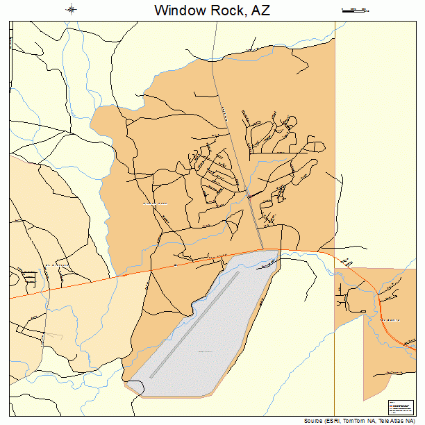 Window Rock, AZ street map