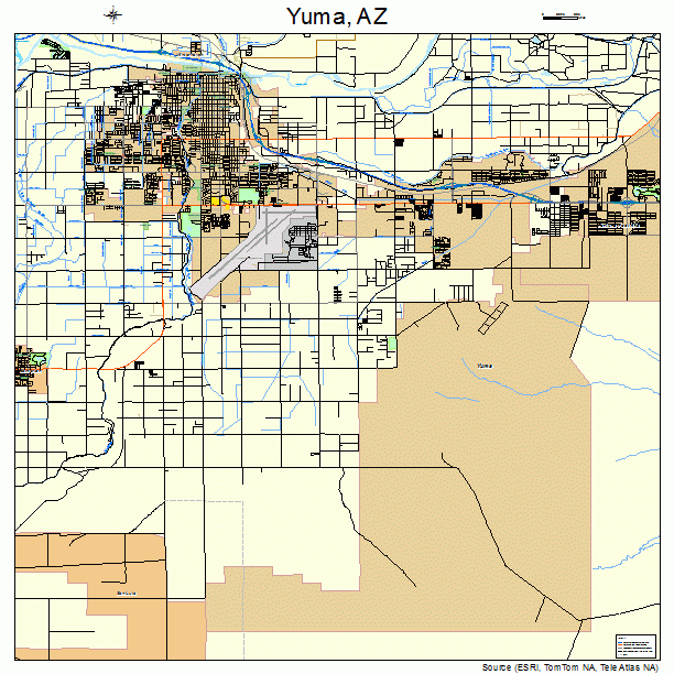 Yuma, AZ street map