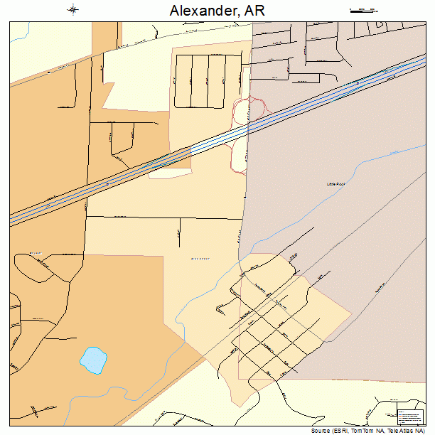 Alexander, AR street map