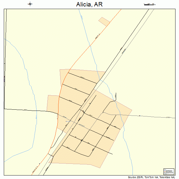 Alicia, AR street map