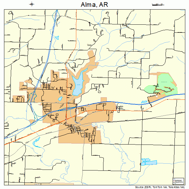 Alma, AR street map