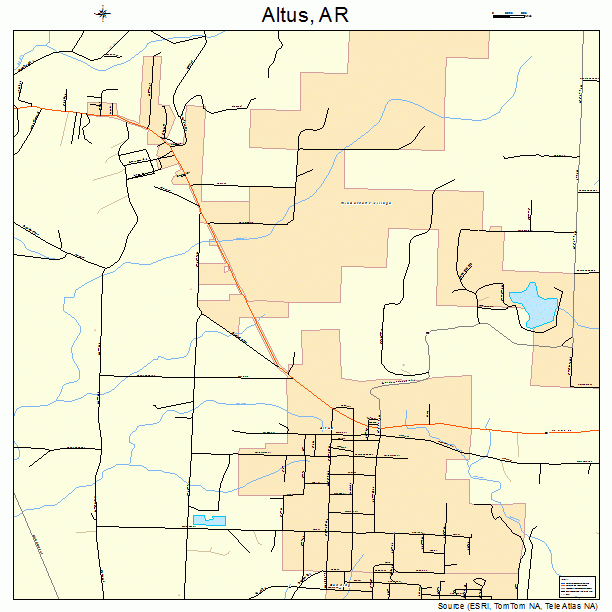 Altus, AR street map