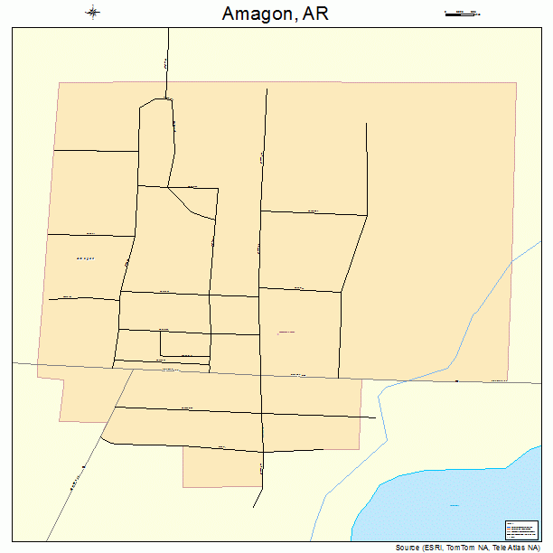 Amagon, AR street map