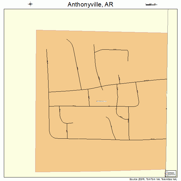 Anthonyville, AR street map