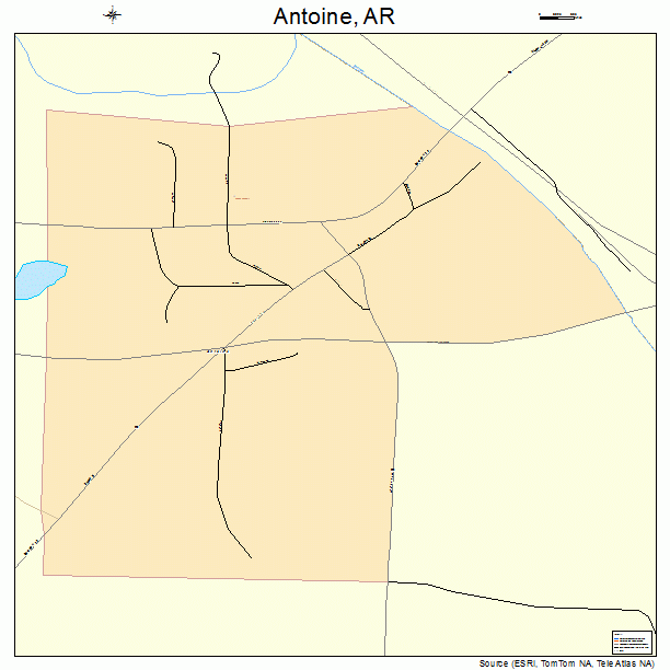 Antoine, AR street map