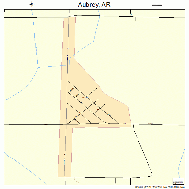 Aubrey, AR street map