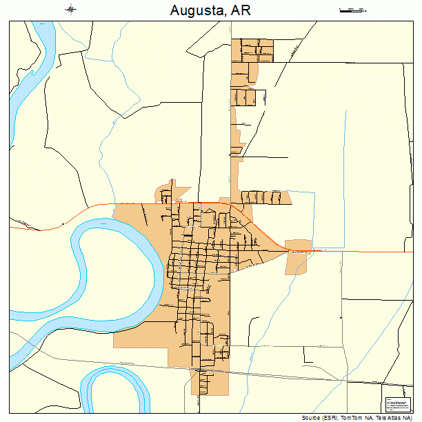 Augusta, AR street map