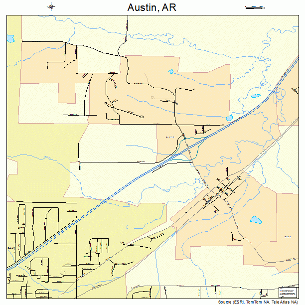 Austin, AR street map