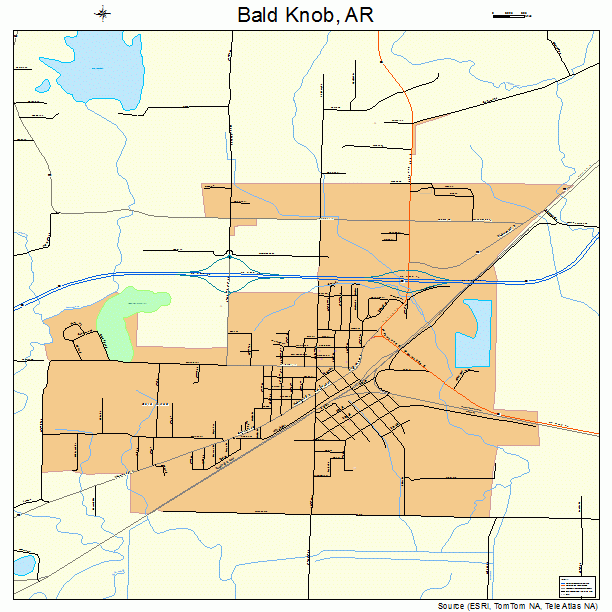 Bald Knob, AR street map