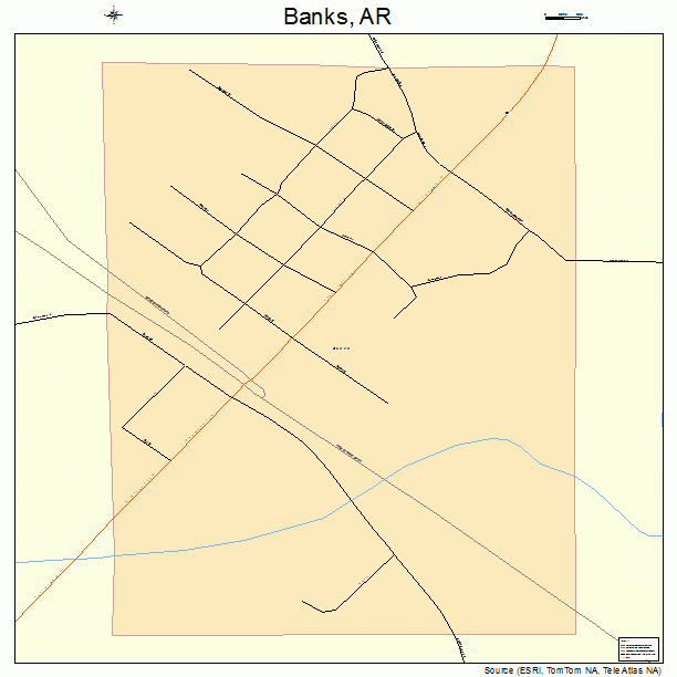 Banks, AR street map