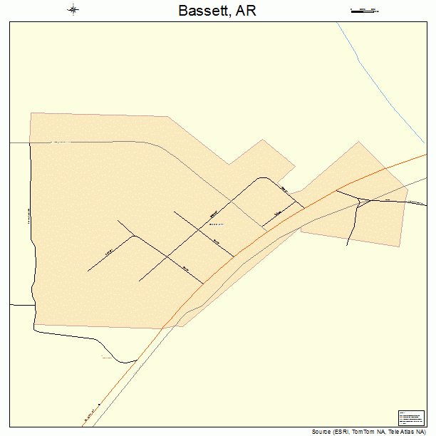 Bassett, AR street map