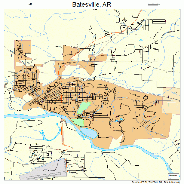 Batesville, AR street map