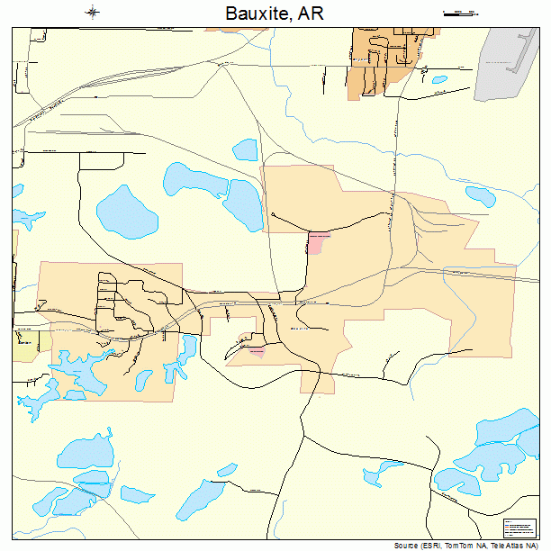 Bauxite, AR street map