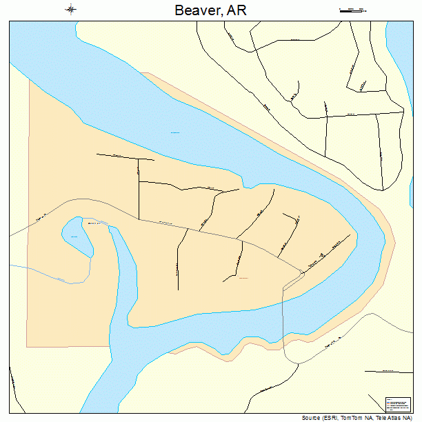 Beaver, AR street map