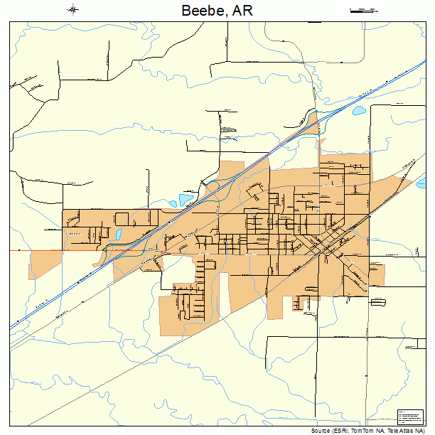 Beebe, AR street map