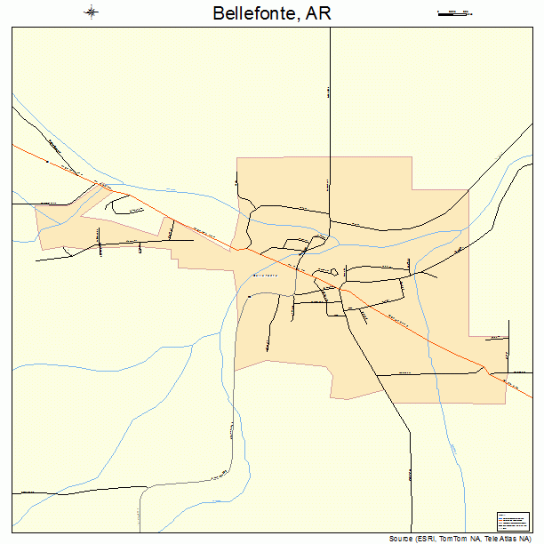 Bellefonte, AR street map