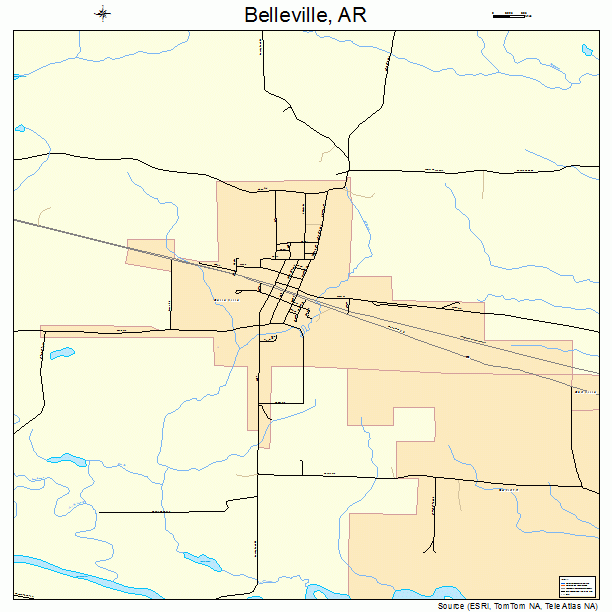 Belleville, AR street map