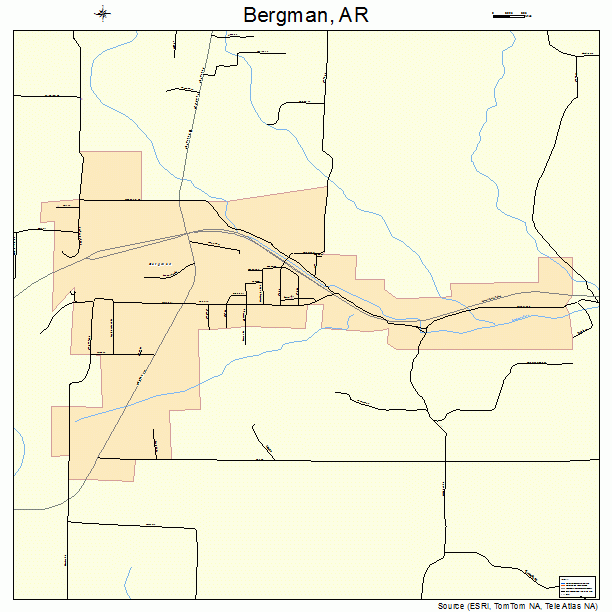 Bergman, AR street map