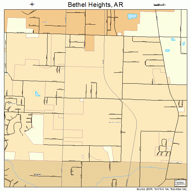 Bethel Heights, AR street map