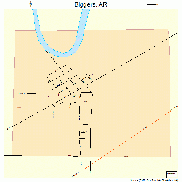Biggers, AR street map