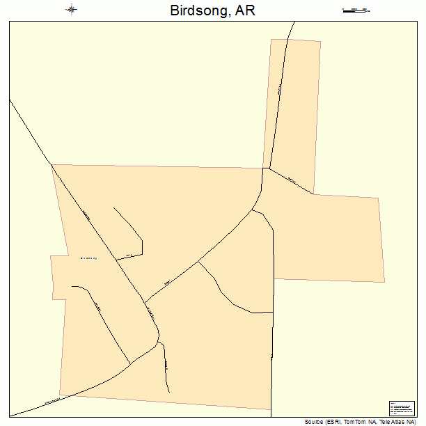 Birdsong, AR street map