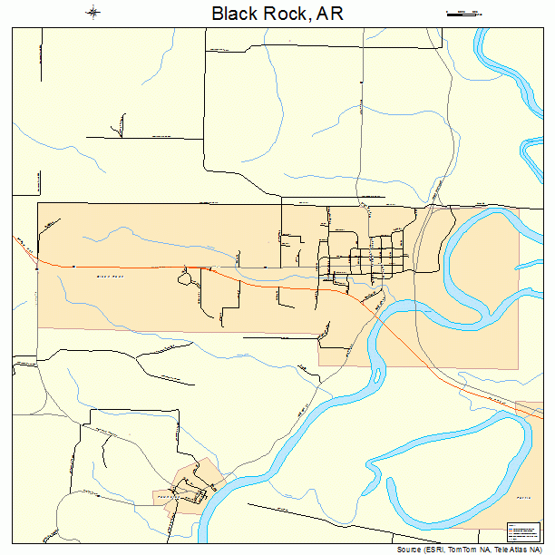 Black Rock, AR street map