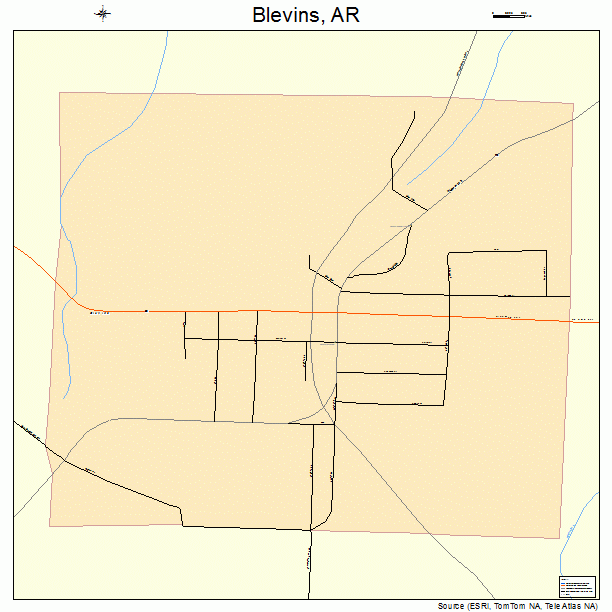 Blevins, AR street map