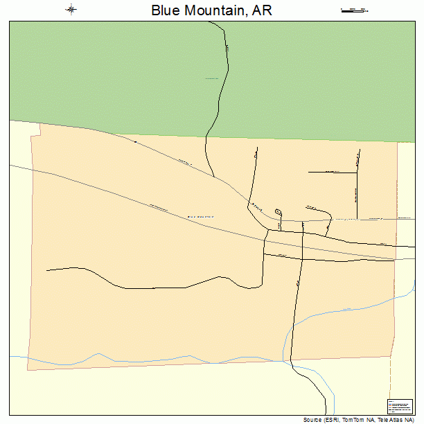 Blue Mountain, AR street map