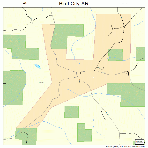 Bluff City, AR street map